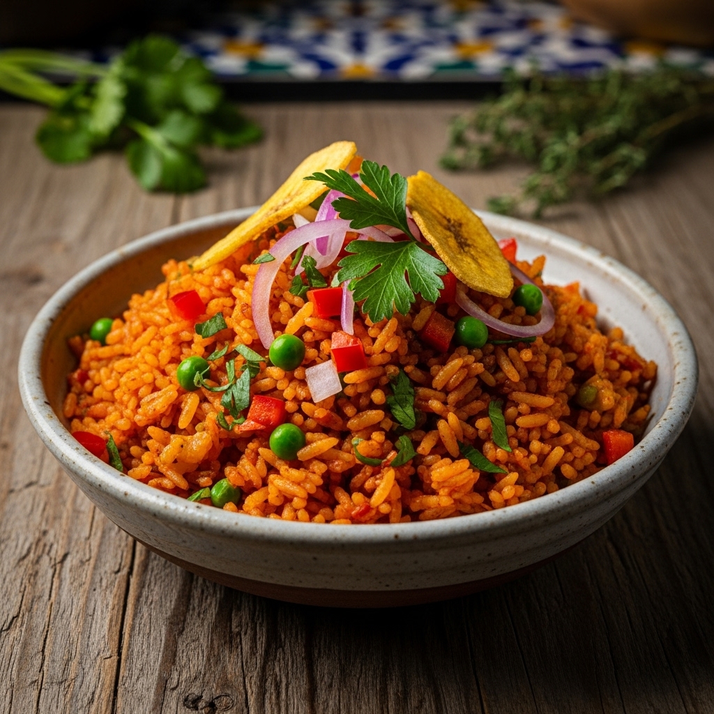 Scrumptious Nigerian Vegan Jollof Rice Bowl: A Flavorful Sensation!