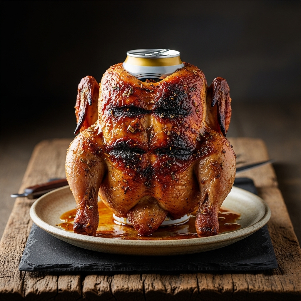 Sizzling BBQ Beer Can Chicken