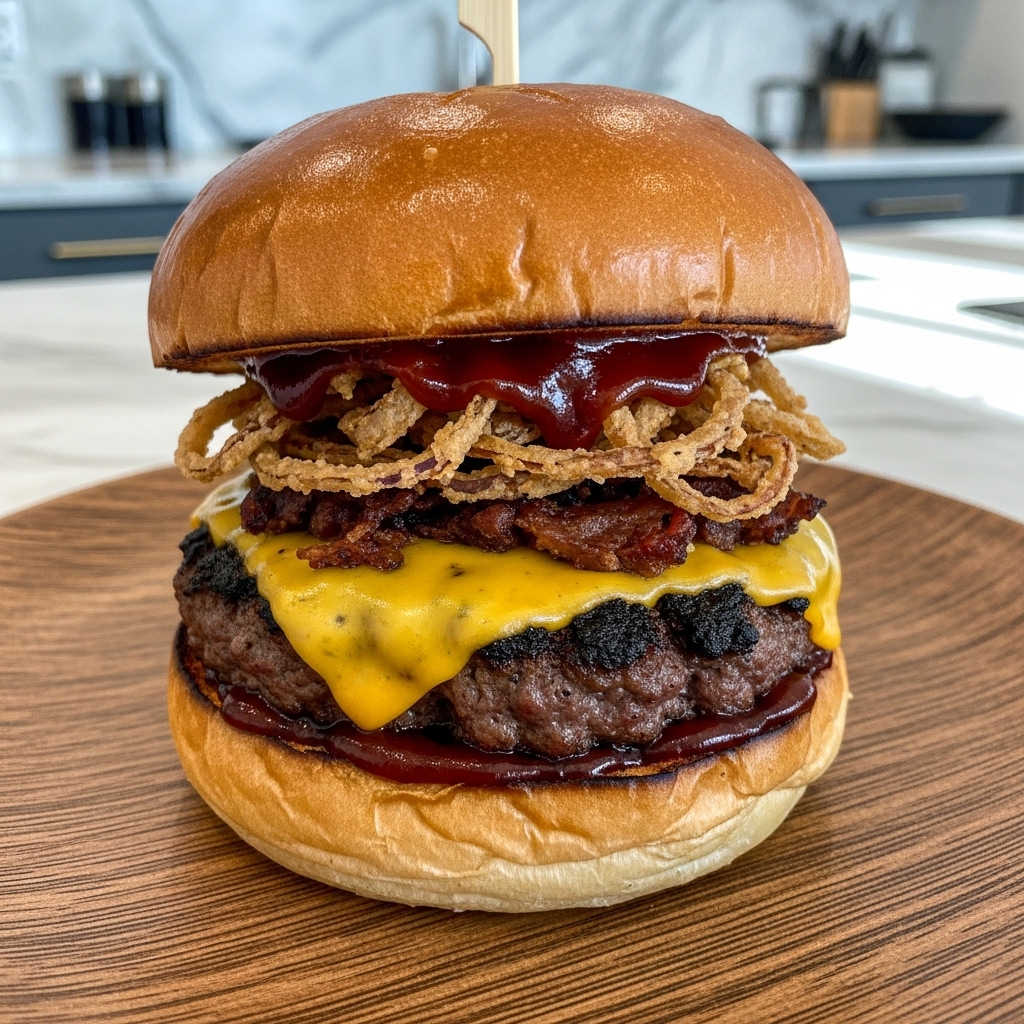 “Sizzling BBQ Smokehouse Lunch: Carnival Brisket Burger”