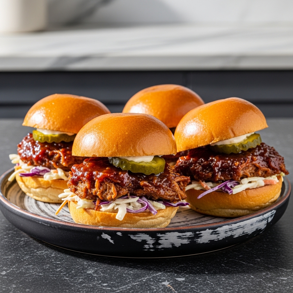 Sizzling BBQ Smokehouse Snack: Carolina Sliders with Whiskey Honey Glaze