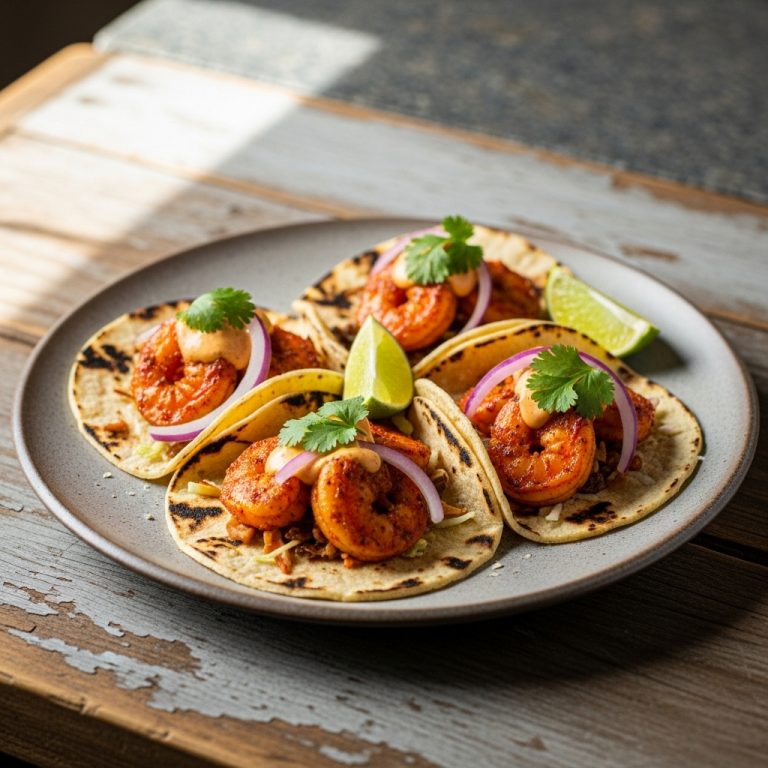 Sizzling Cajun Shrimp Street Tacos