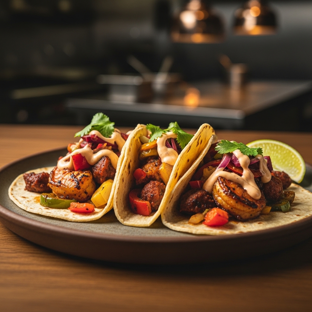 Sizzling Cajun Street Tacos