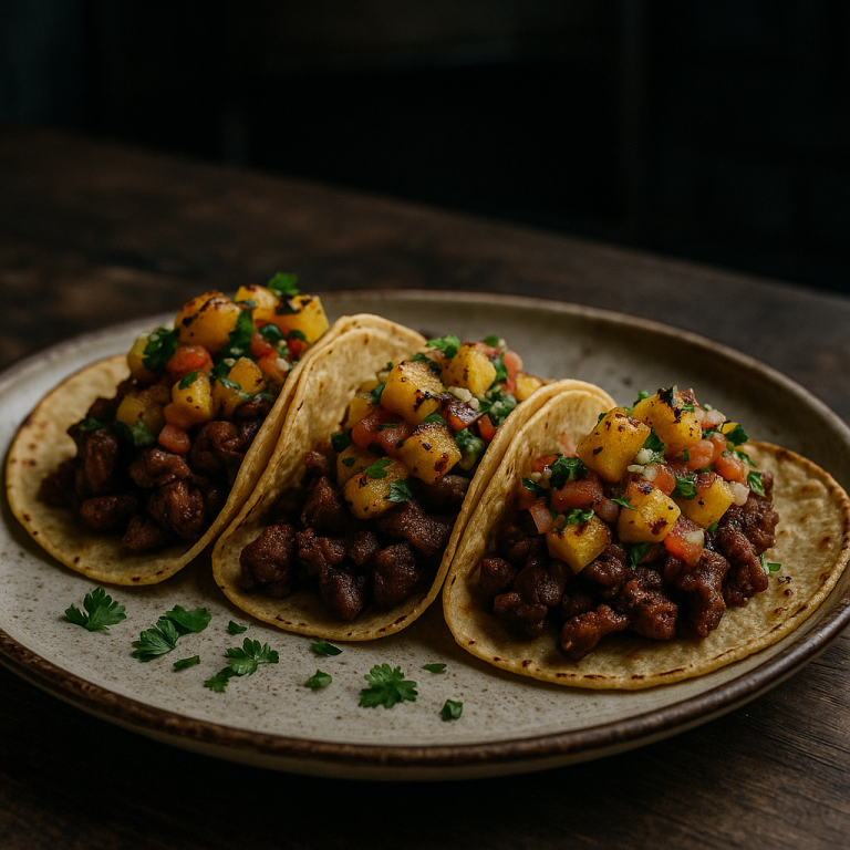 Sizzling Copycat Street Tacos with Smoky Pineapple Salsa
