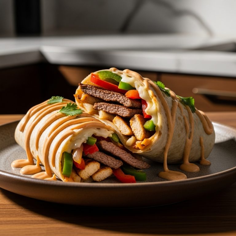 Sizzling Fajita Burrito with Smoky Chipotle Mayo