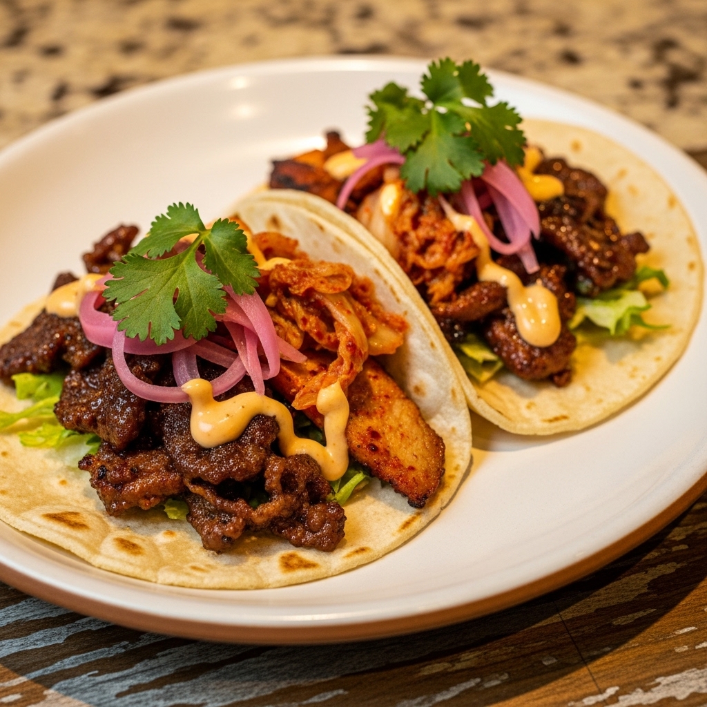 Sizzling Korean BBQ Fusion Tacos