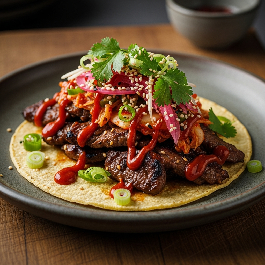Sizzling Korean BBQ Taco Street Food