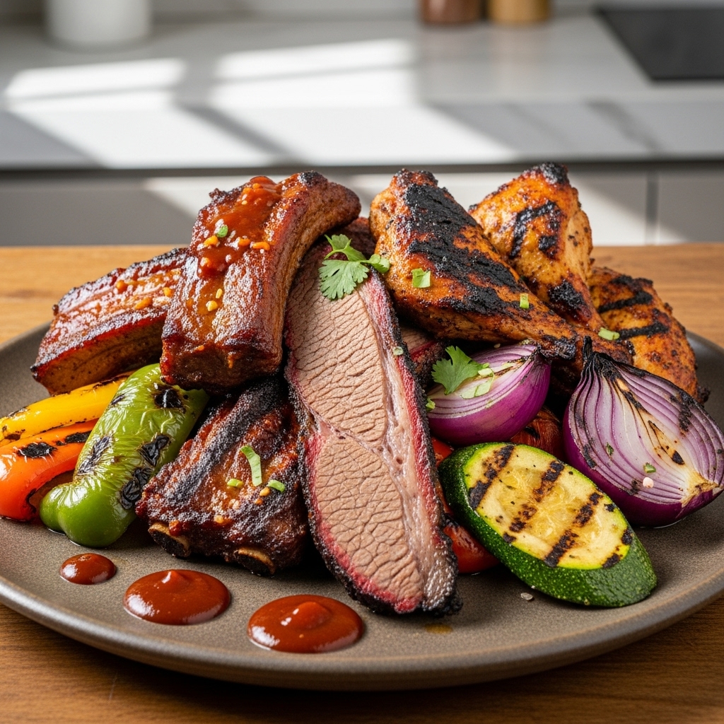 Sizzling Smoky BBQ Street-Food Feast