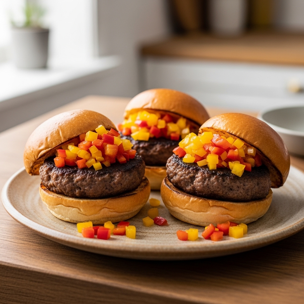 Sizzling Southern Smoked Sausage Sliders with Sweet Pepper Relish