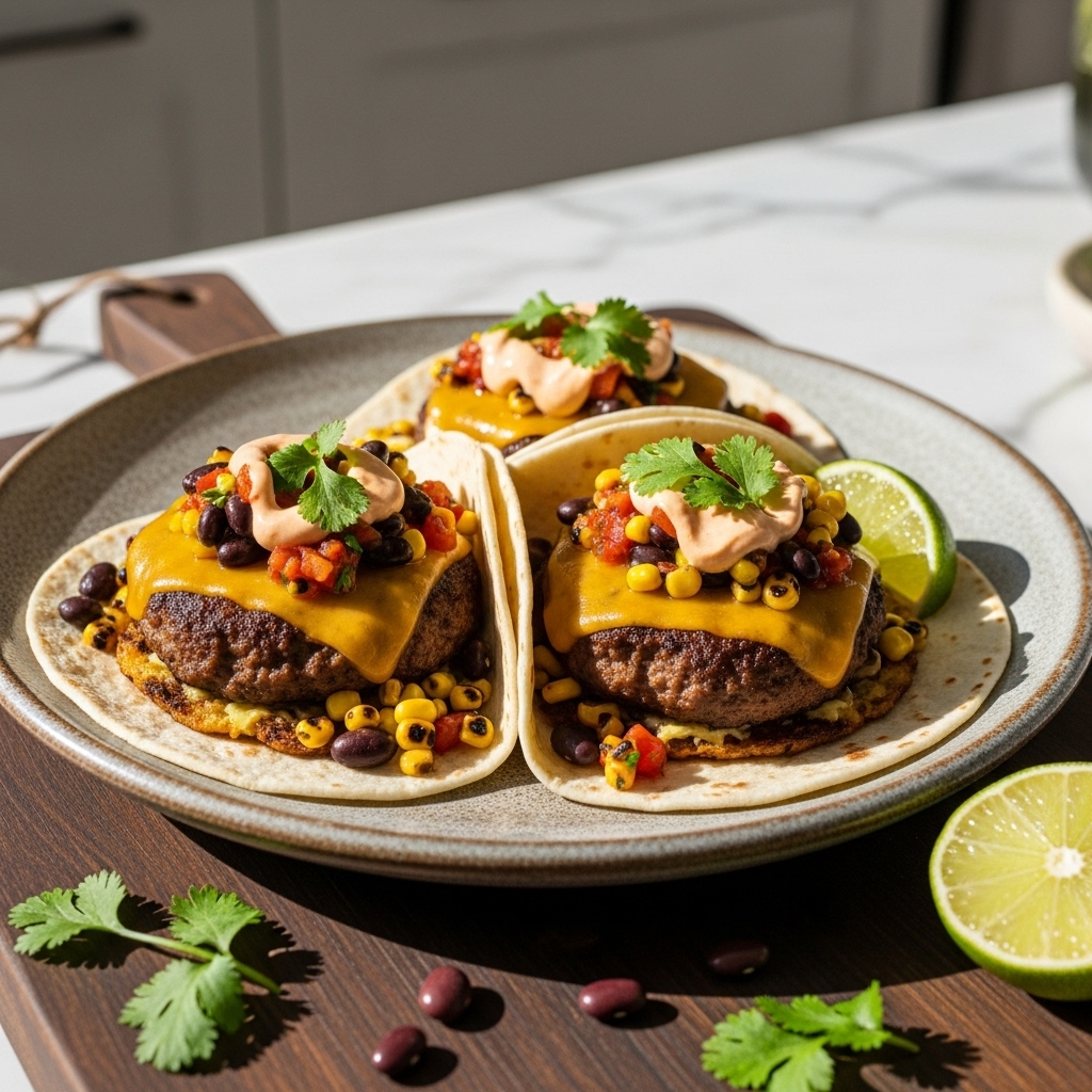 Sizzling Southwest Smash Burger Tacos