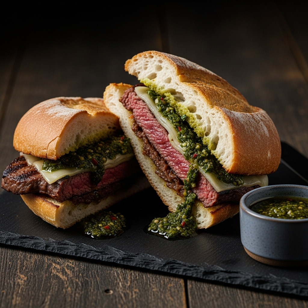 Sizzling Southwestern Chimichurri Steak Sandwich