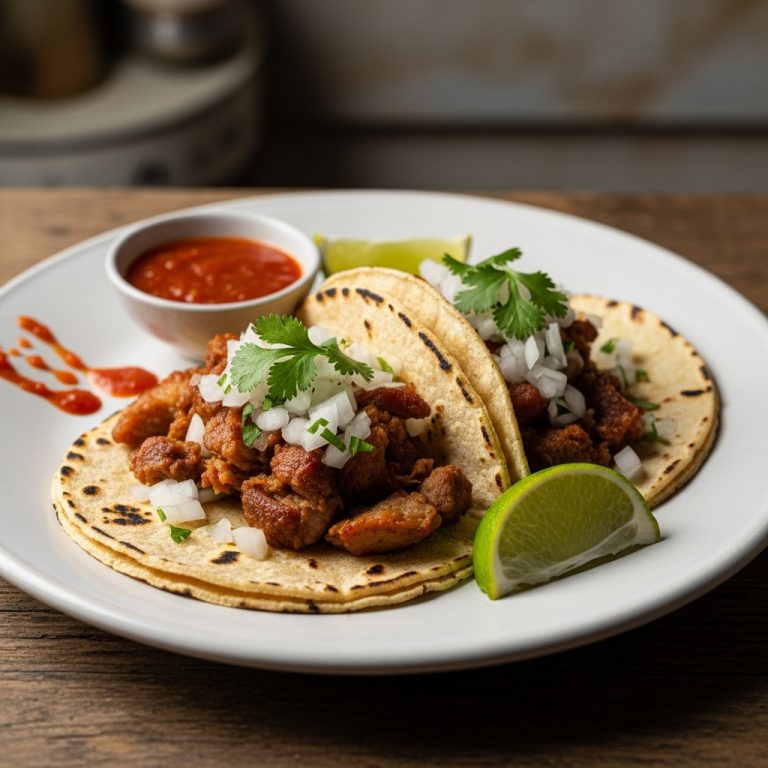 Sizzling Street Food Carnitas Tacos