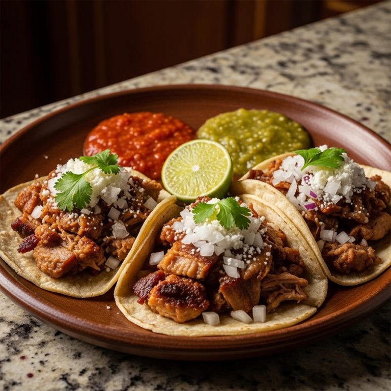 Sizzling Street Food Carnitas Tacos: A Fiesta of Flavors
