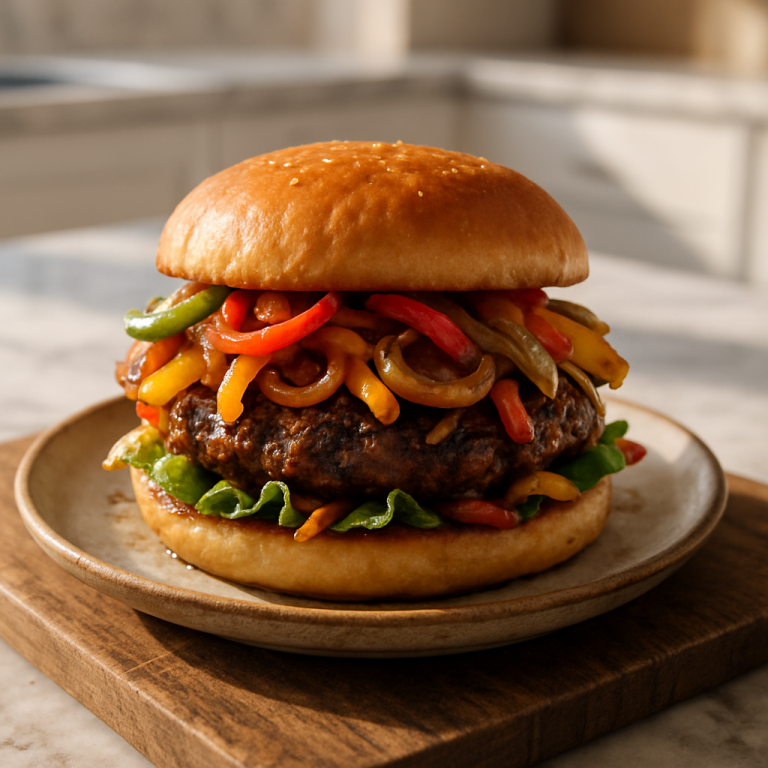 Sizzling Street Food Fajita Burger