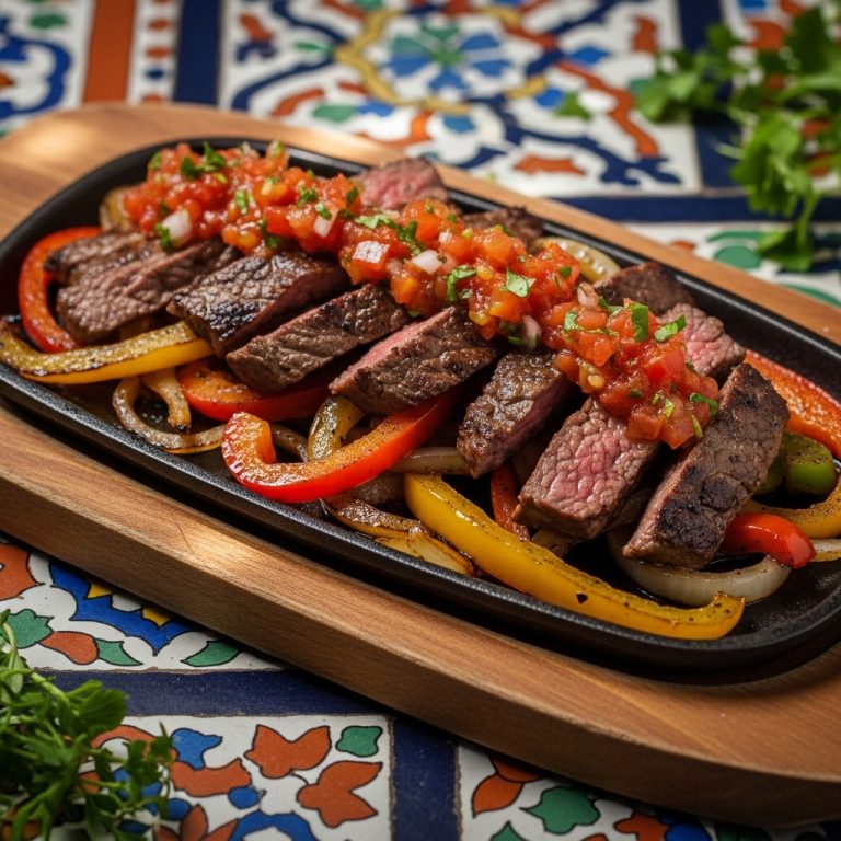 Sizzling Street Food Fajitas with Smoky Fire-Roasted Salsa