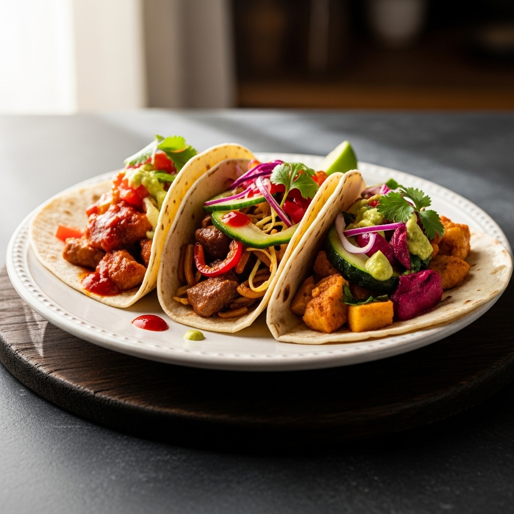 Sizzling Street Food Fusion Tacos