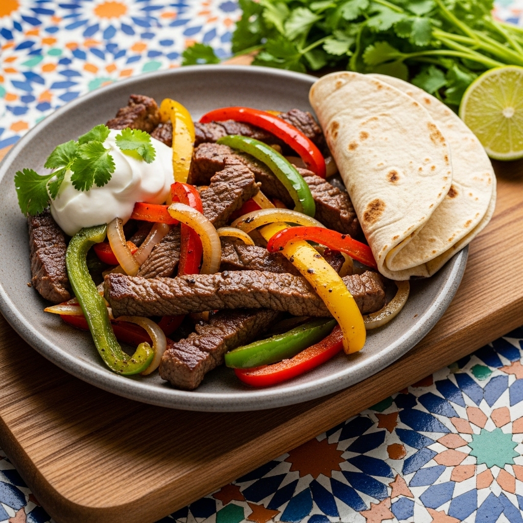Sizzling Street-Food Steak Fajitas