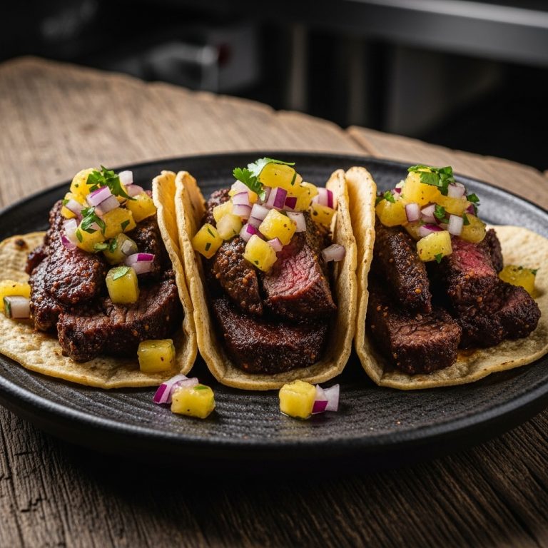 Sizzling Street Tacos with Smoky Pineapple Salsa
