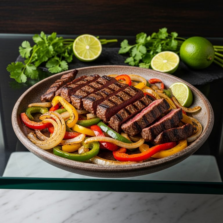 Sizzling Strip Steak Fajitas