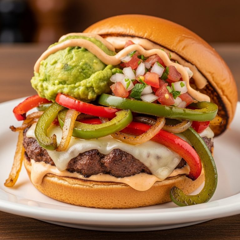Sizzling Tex-Mex Fajita Burger Fiesta