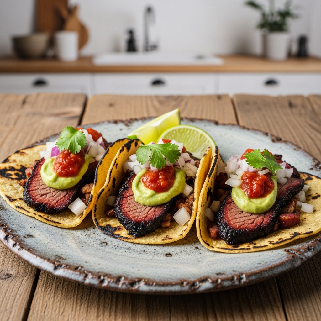 Sizzling Texas Brisket Street Tacos
