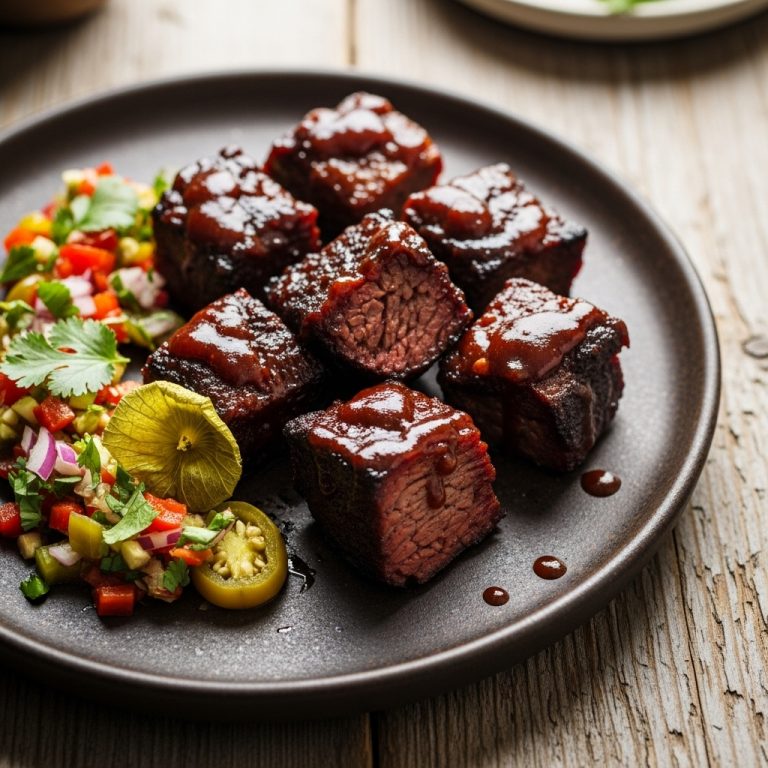 Smoky BBQ Brisket Bites with Fire-roasted Salsa Verde