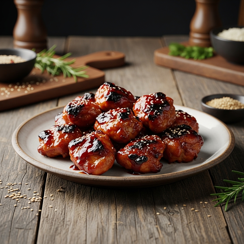 Smoky Bourbon BBQ Chicken Bites