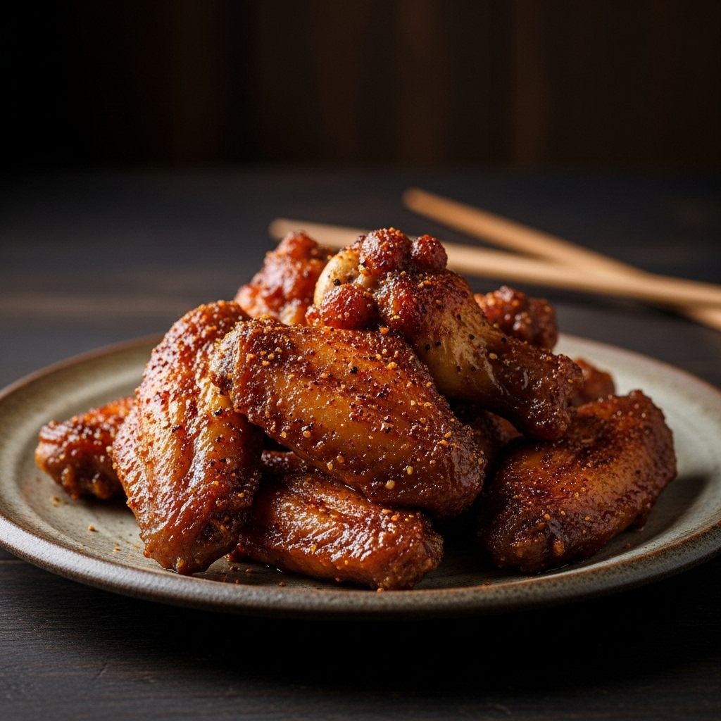 Smoky Bourbon BBQ Chicken Wings with Sweet & Spicy Dry Rub