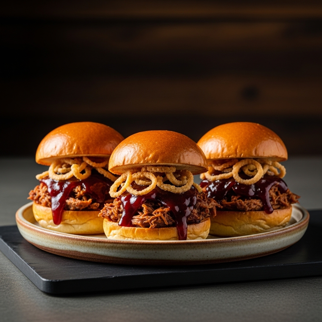 Smoky Bourbon BBQ Pulled Pork Sliders