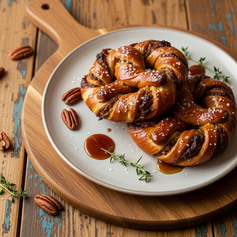 Smoky Bourbon-Glazed Stuffed Pretzels