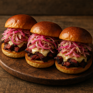 “Smoky Carolina Reuben Sliders”