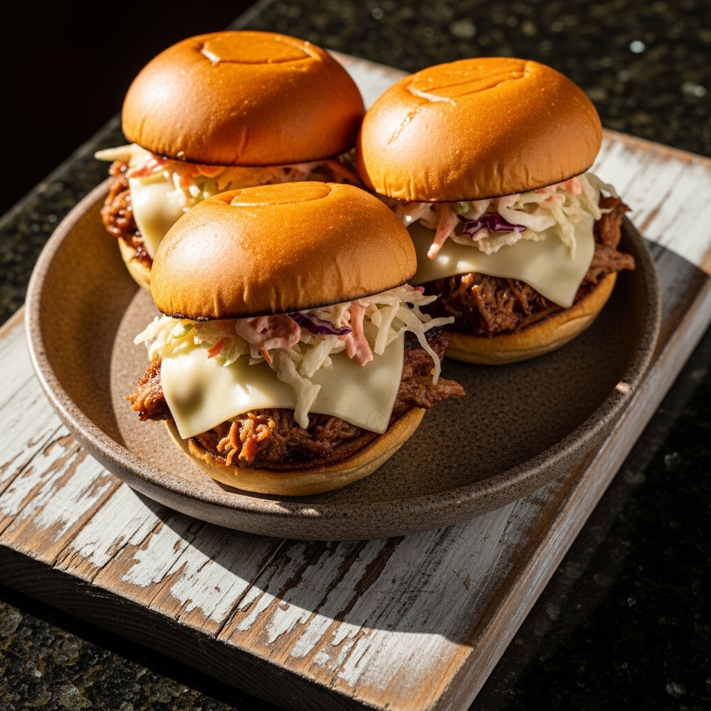 Smoky Carolina Reuben Sliders with Spicy Slaw