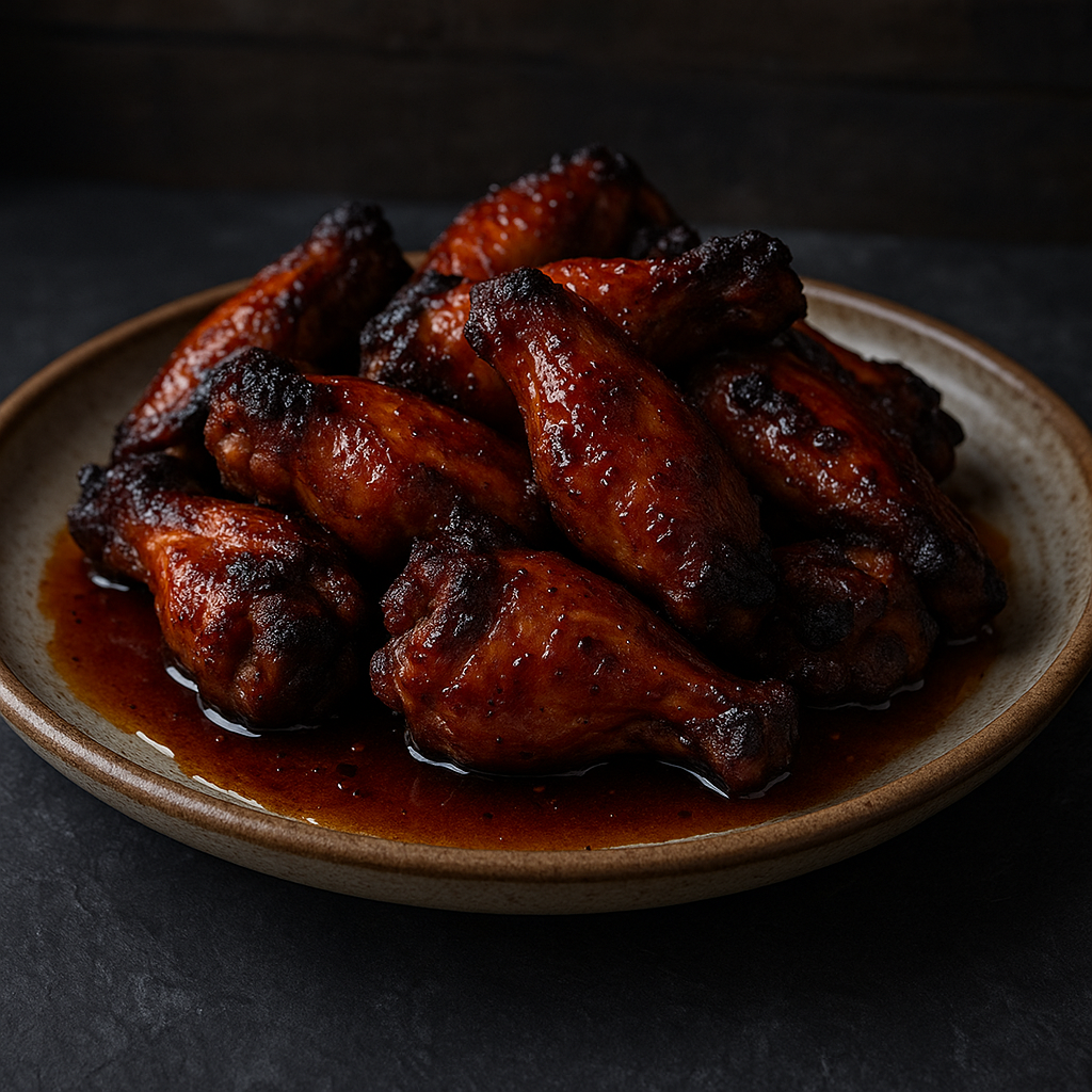 Smoky Chicken Wings with Sweet Honey Glaze