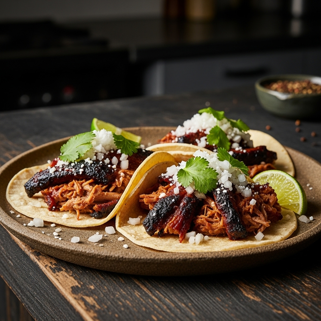 Smoky Chipotle Carnitas Street Tacos