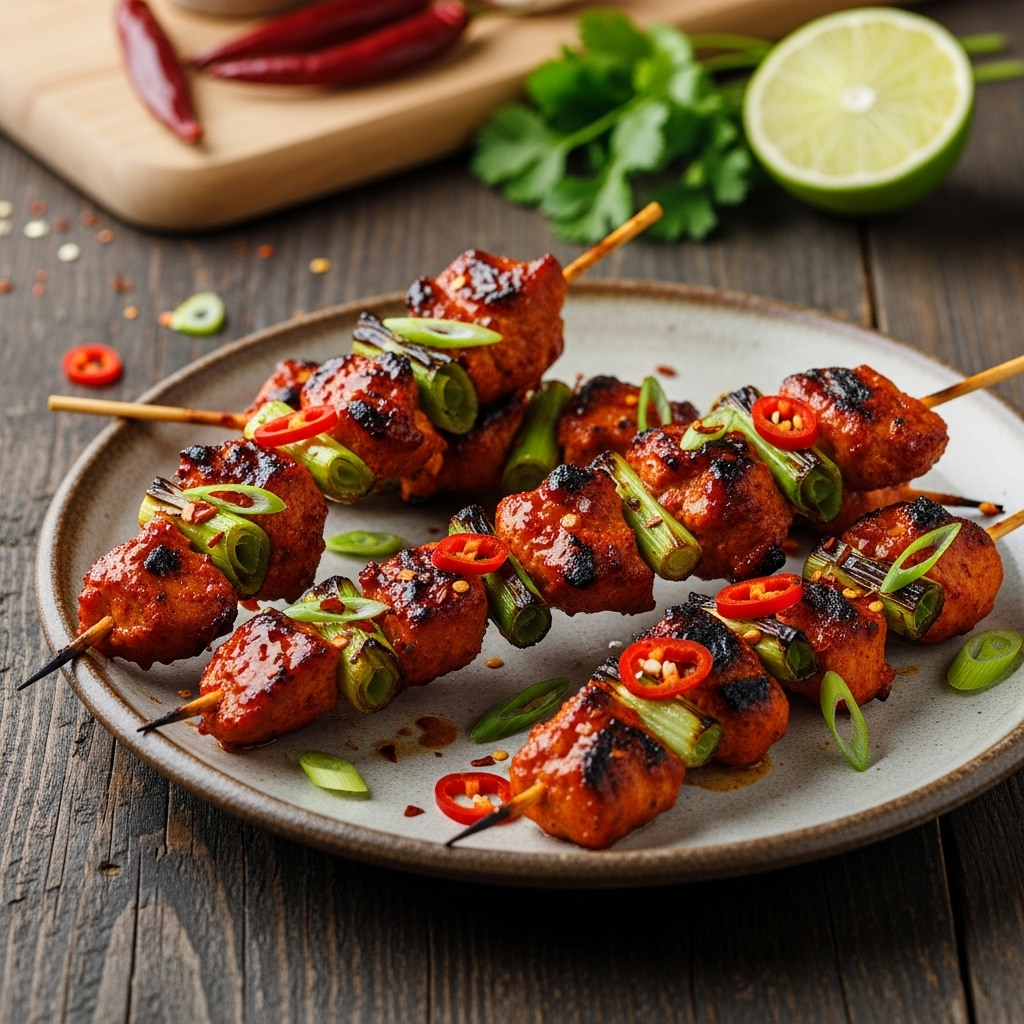 Smoky Firecracker Chicken Skewers