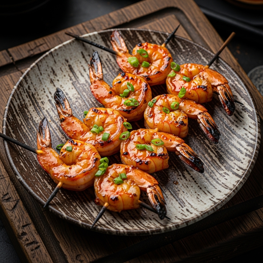 Smoky Firecracker Shrimp Skewers