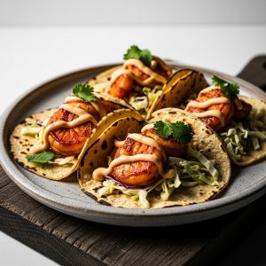 “Firecracker Shrimp Street Tacos”