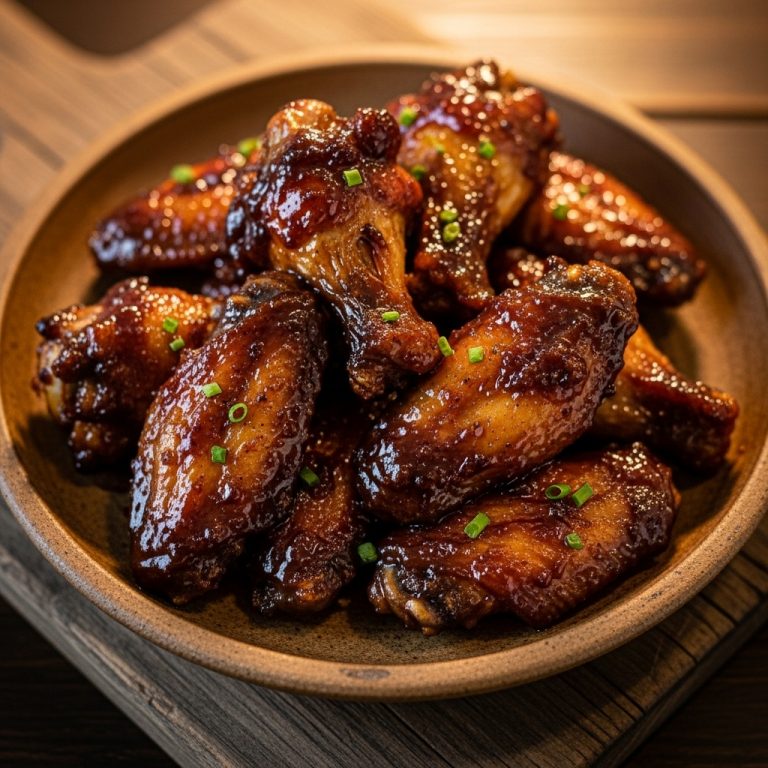 Smoky Maple Bourbon BBQ Chicken Wings