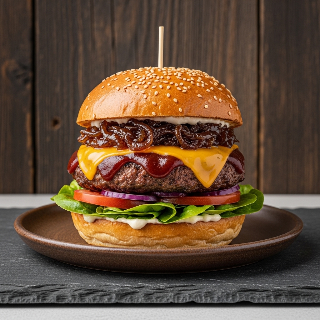 Smoky Mountain BBQ Burger with Sweet Onion Jam