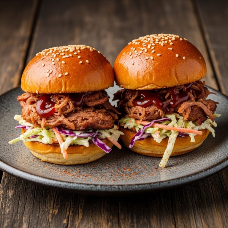 Smoky Southern BBQ Sliders with Sweet & Spicy Coleslaw