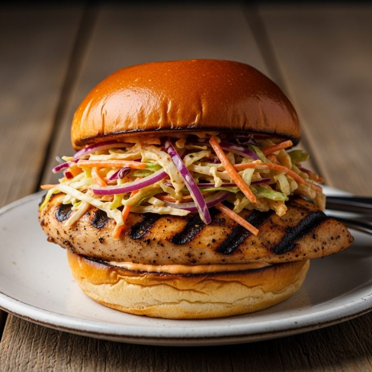 Smoky Southern Grill Chicken Sandwich with Spicy Coleslaw