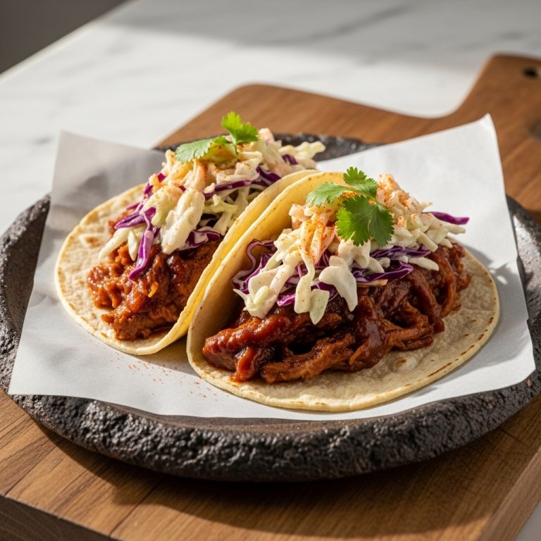Smoky Southern Grill Lunch: BBQ Pork Tacos with House-made Slaw
