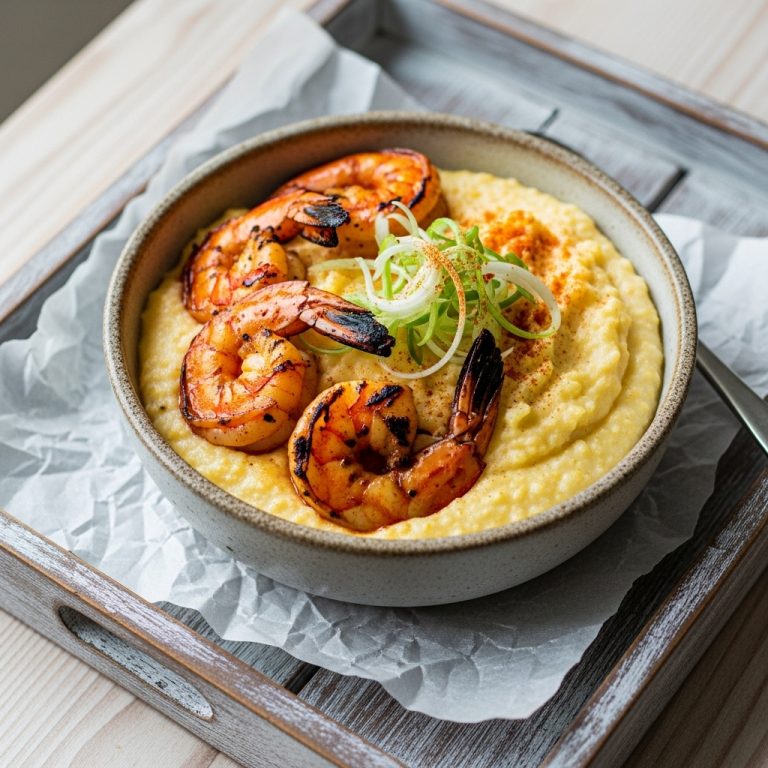 Smoky Southern Grill Lunch: Charred Shrimp and Creamy Grits