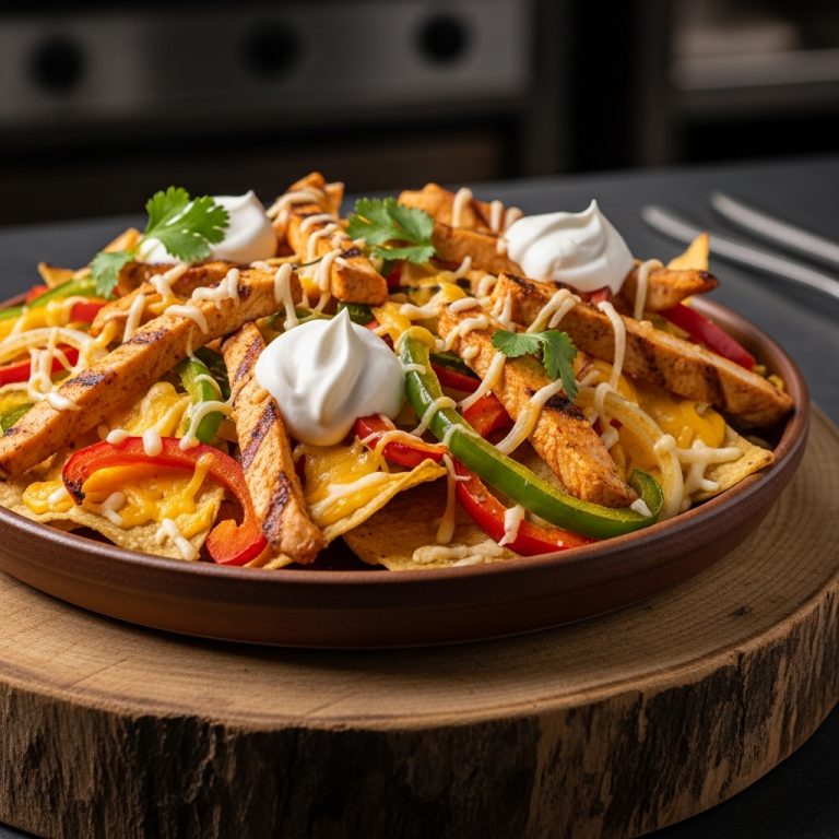 Smoky Southwest Chicken Fajita Nachos