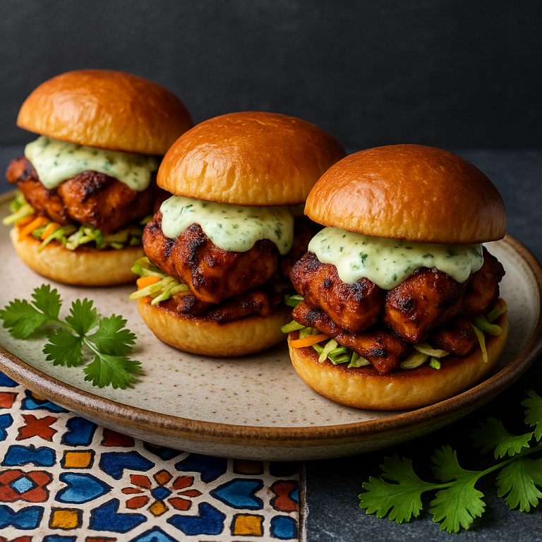 Smoky Southwest Chicken Sliders with Cilantro Lime Crema