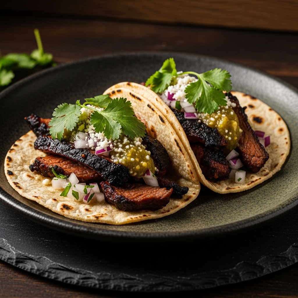 Smoky Street-Side Carne Asada Tacos