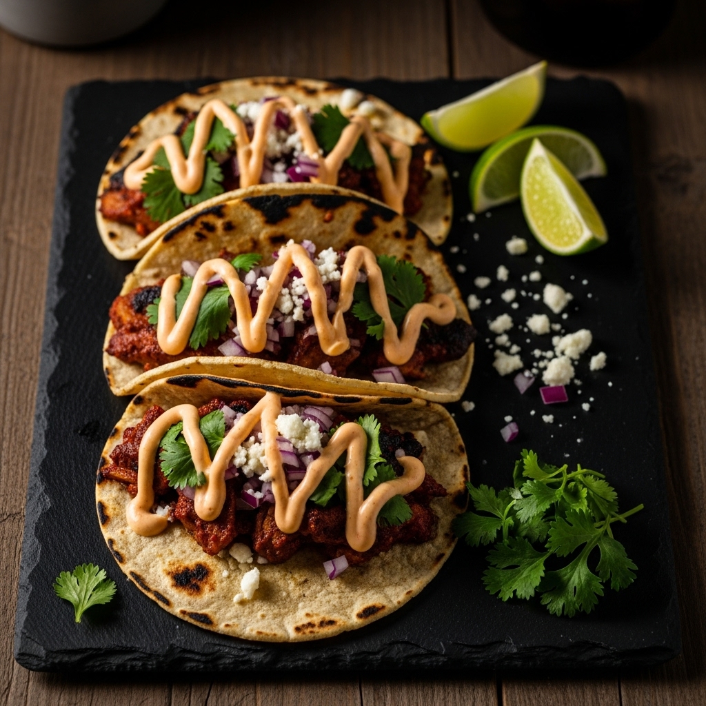 Smoky Street Tacos with Chipotle Crema