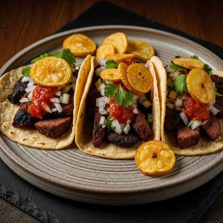 Smoky Street Tacos with Crispy Potato Coin Chips
