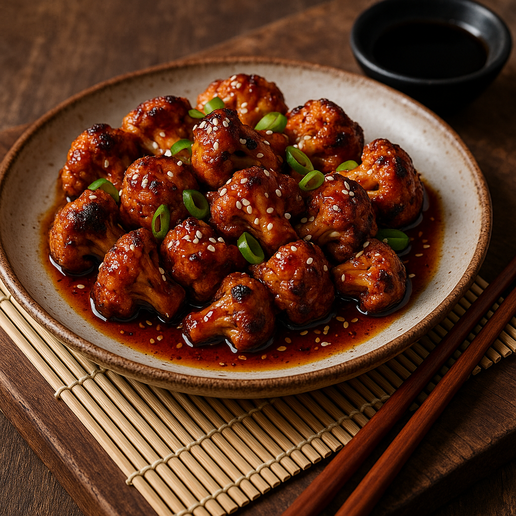 Smoky Szechuan Cauliflower Bites with Spicy Honey Glaze