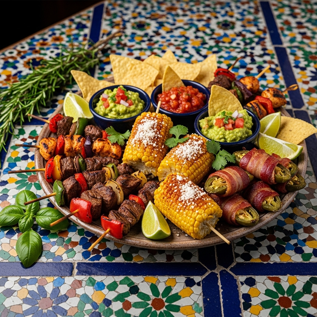 Smoky Tex-Mex Fiesta Snack Platter