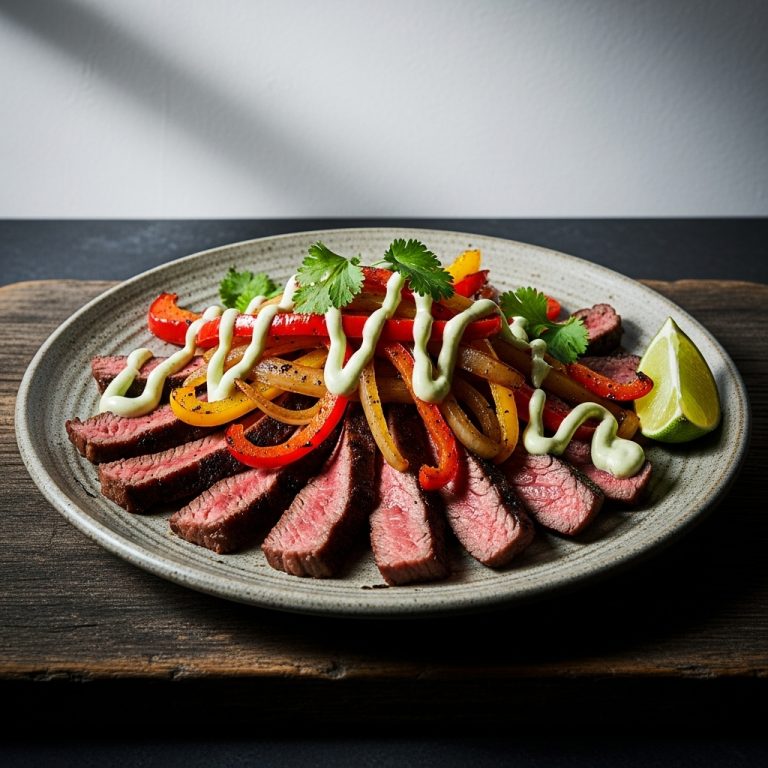 Smoky Tri-Tip Fajitas with Poblano Crema